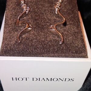 Diamond Supply Co. Twisted Silver Earrings